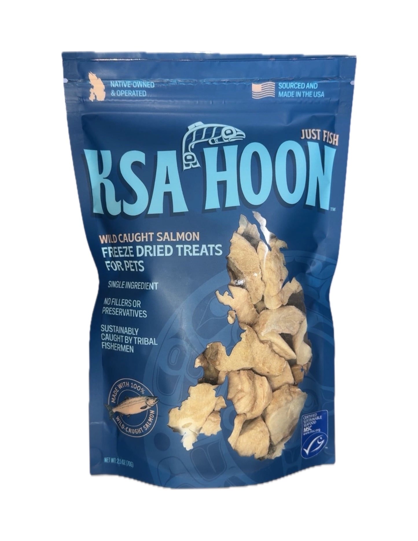 Ksa Hoon Pet Treats - 100% Wild Salmon, Freeze Dried