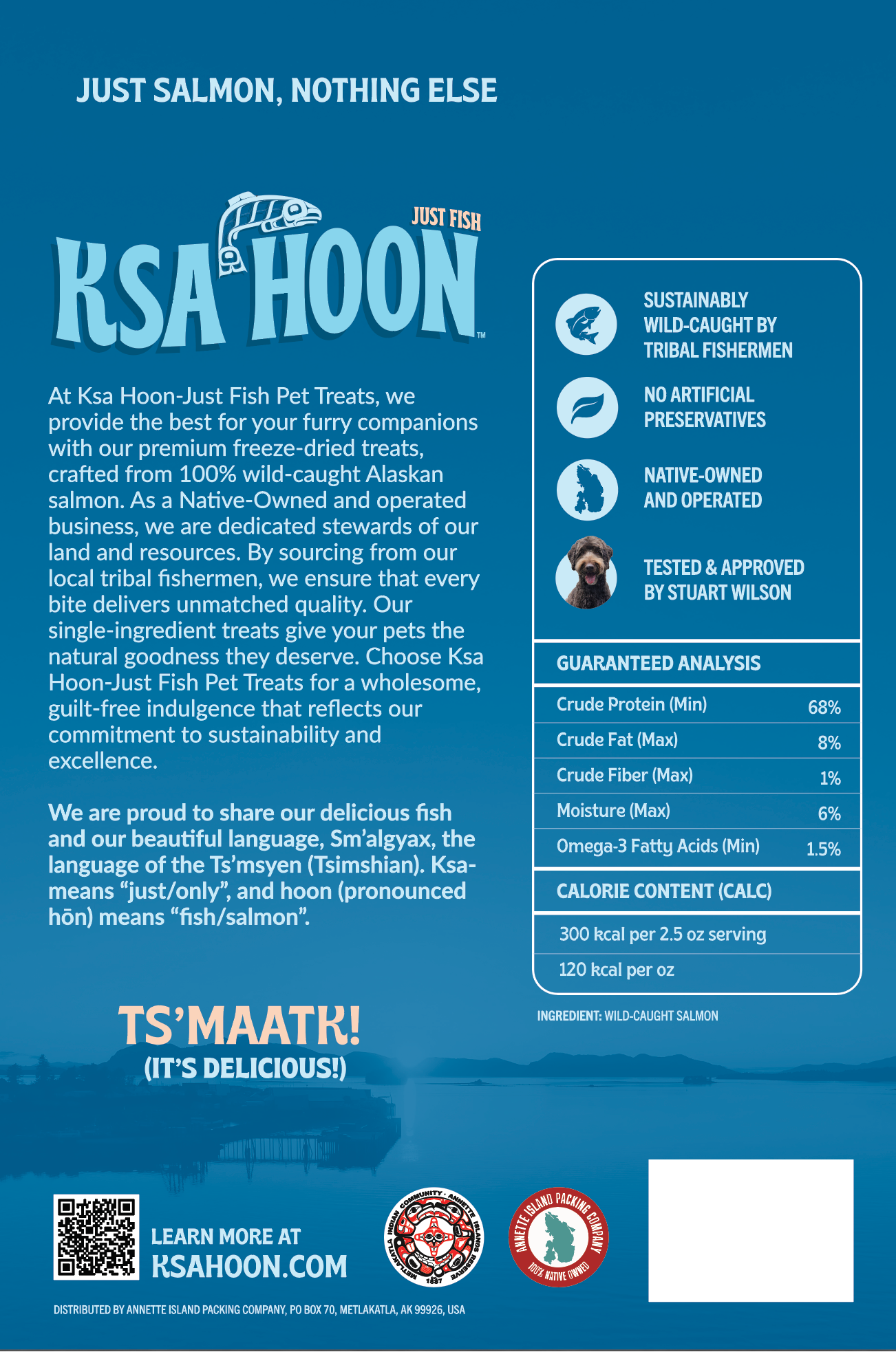 Ksa Hoon Pet Treats - 100% Wild Salmon, Freeze Dried