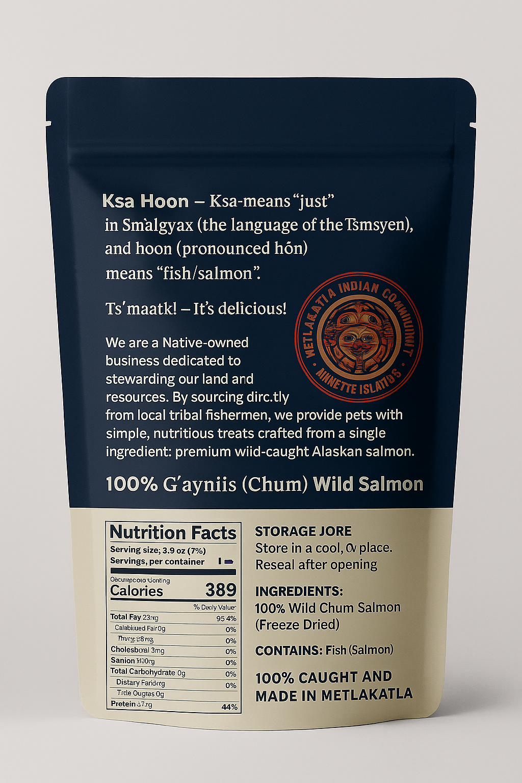 Premium Pet Treats - 100% G̱ayniis (chum) Wild Salmon