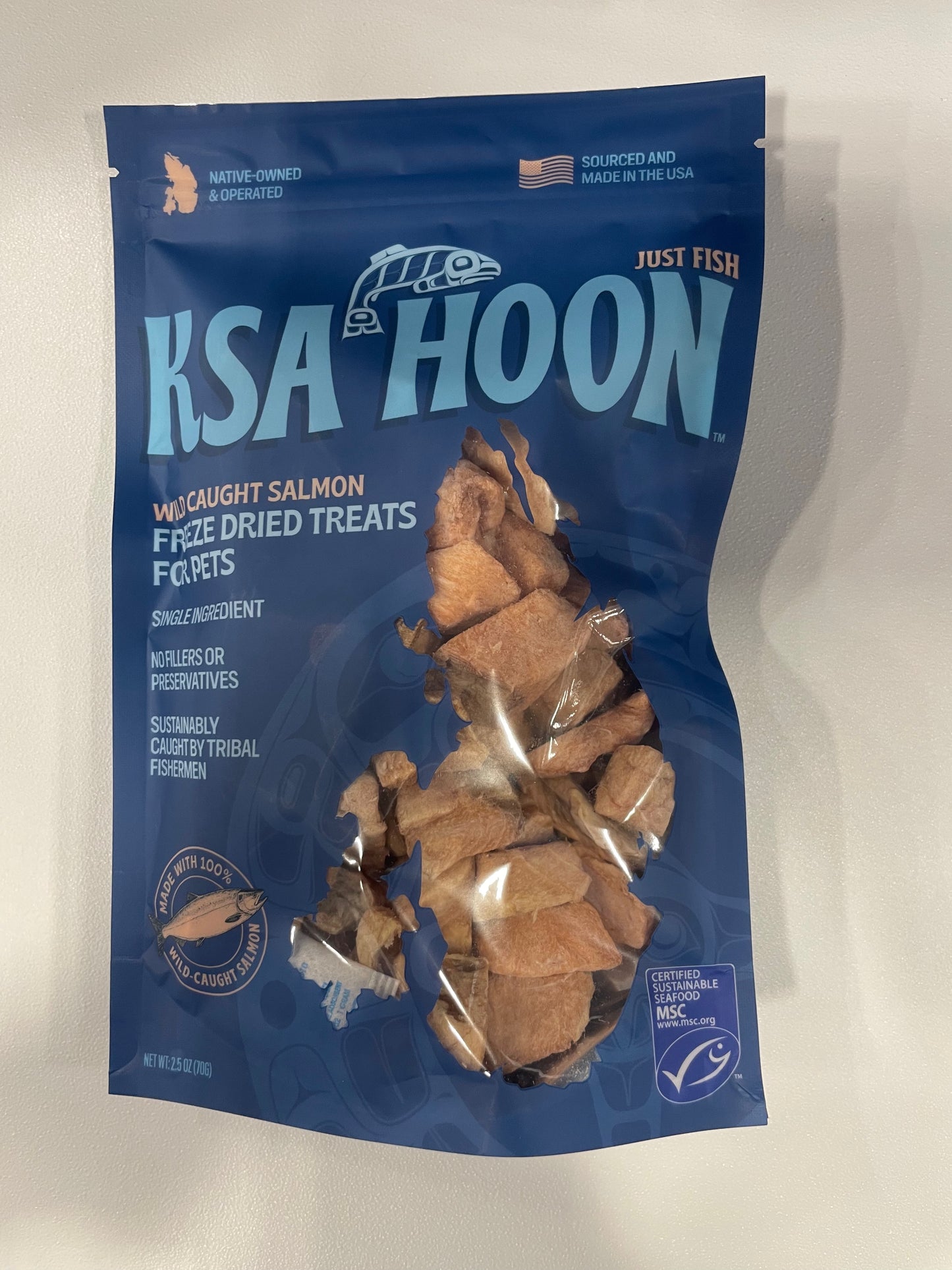 Ksa Hoon Pet Treats - 100% Wild Salmon, Freeze Dried